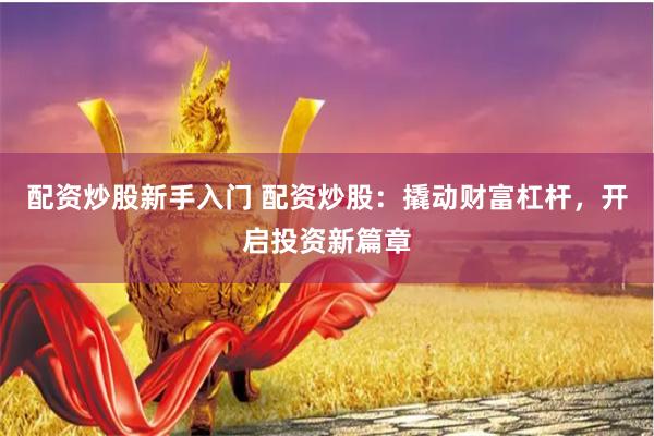 配资炒股新手入门 配资炒股：撬动财富杠杆，开启投资新篇章